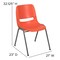Flash Furniture Orange Shell Stack Chair, PK5 5-RUT-EO1-OR-GG - alternate 7